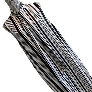 Michael‎ Kors Tunic Striped Black And White Short Dress With Tie Woman’s 14